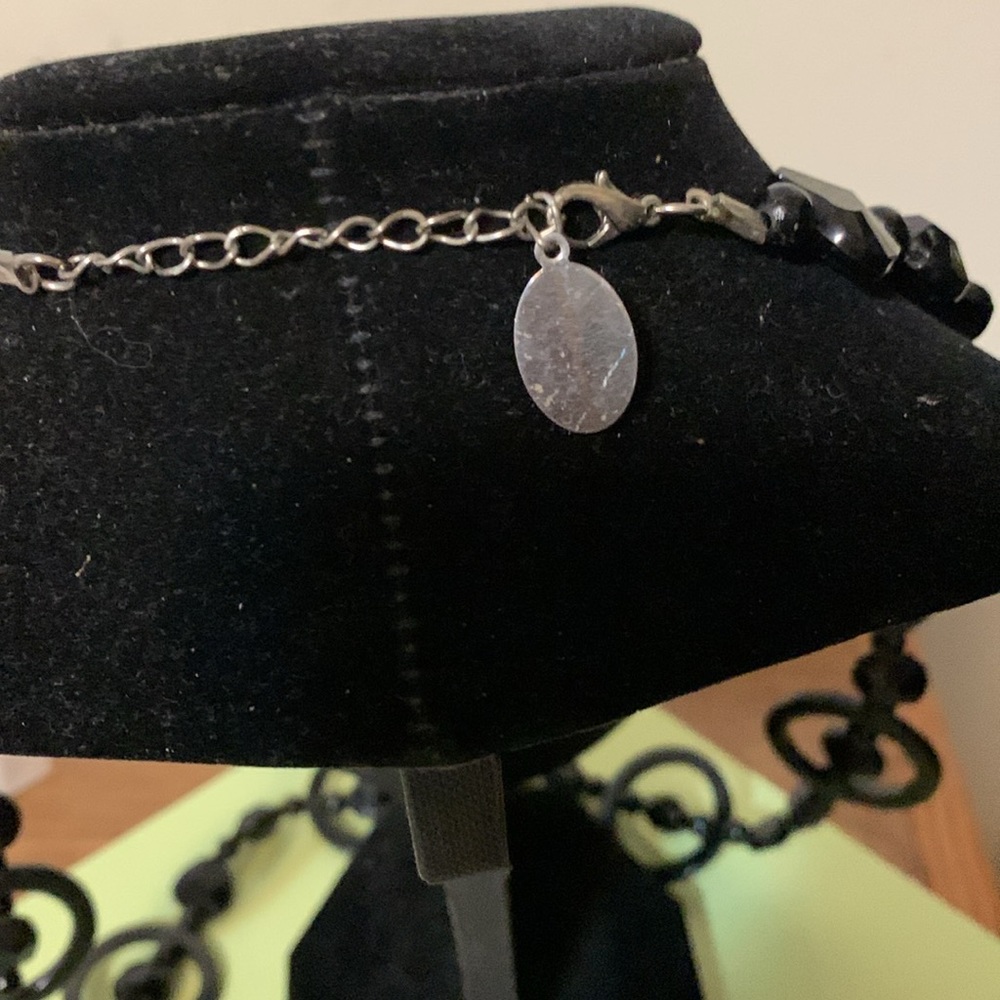Beautiful black necklace, unique jewelry 25” - Picture 5 of 5